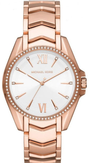 Michael Kors Whitney Quartz White Dial Rose Gold Steel Strap Watch For Women - MK6694 Buy Now By Michael Kors