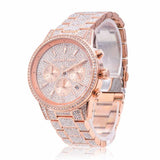 Michael Kors Ritz Three-Hand Glitz Rose Gold Dial Rose Gold Steel Strap Watch for Women - MK6748 Buy Now By Michael Kors