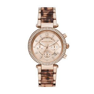 Michael Kors Parker Chronograph Rose Gold Dial Two Tone Steel Strap Watch For Women - MK6832 Buy Now By Michael Kors