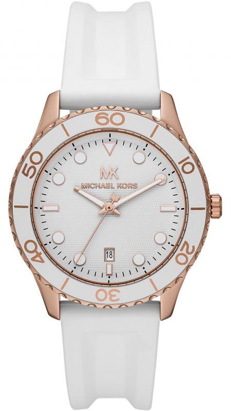 Michael Kors Runway Quartz White Dial White Rubber Strap Watch For Women - MK6853 Buy Now By Michael Kors