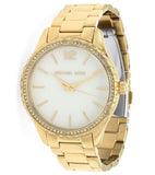 Michael Kors Layton Three Hand Mother of Pearl White Dial Gold Steel Strap Watch For Women - MK6870 Buy Now By Michael Kors