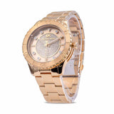 Michael Kors Runway Three-Hand Gold Dial Gold Steel Strap Watch For Women - MK6911 Buy Now By Michael Kors
