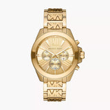 Michael Kors Wren Chronograph Gold Dial Gold Steel Strap Watch for Women - MK6952 Buy Now By Michael Kors