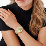 Michael Kors Camille Pavé Crystals Gold Dial Gold Steel Strap Watch for Women - MK6958 Buy Now By Michael Kors