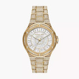 Michael Kors Lennox Three Hand Crystals White Dial Gold Steel Strap Watch For Women - MK6991 Buy Now By Michael Kors