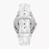 Michael Kors Runway Three Hand White Dial White Leather Strap Watch For Women - MK6998 Buy Now By Michael Kors