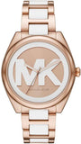 Michael Kors Janelle Three Hand Rose Gold Dial Two Tone Steel Strap Watch For Women - MK7134 Buy Now By Michael Kors
