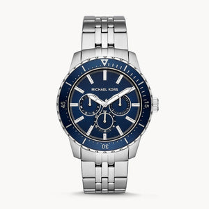 Michael Kors Cunningham Multifunction Blue Dial Silver Steel Strap Watch For Men - MK7153 Buy Now By Michael Kors
