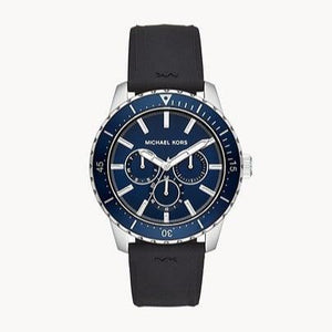 Michael Kors Cunningham Multifunction Blue Dial Black Rubber Strap Watch For Men - MK7160 Buy Now By Michael Kors