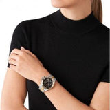 Michael Kors Everest Chronograph Black Dial Two Tone Steel Strap Watch For Women - MK7209 Buy Now By Michael Kors