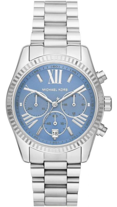 Michael Kors Lexington Chronograph Blue Dial Silver Steel Strap Watch For Women - MK7215 Buy Now By Michael Kors