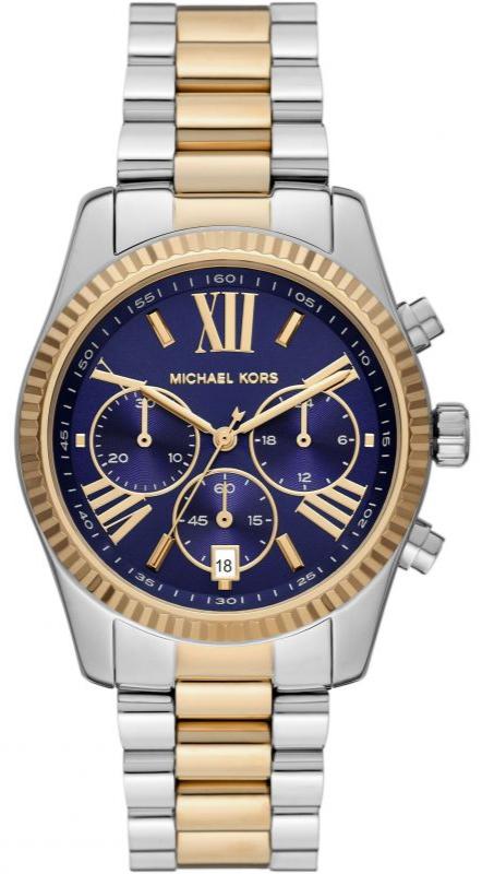 Michael Kors Lexington Chronograph Blue Dial Two Tone Steel Strap Watch For Women - MK7218 Buy Now By Michael Kors