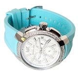 Michael Kors Sidney Multifunction Analog White Dial Turquoise Silicone Strap Watch For Women - MK7246 Buy Now By Michael Kors