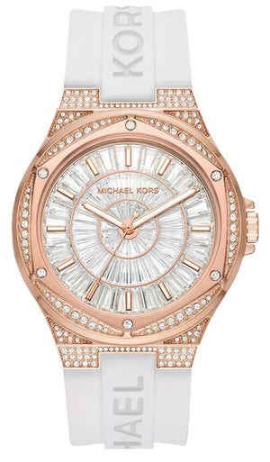 Michael Kors Lennox Three-Hand Crystals Dial White Silicone Strap Watch For Women - MK7248 Buy Now By Michael Kors
