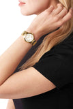 Michael Kors Camille Quartz White Dial Gold Steel Strap Watch For Women - MK7255