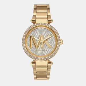 Michael Kors Parker Analog Crystals Gold Dial Gold Steel Strap Watch For Women - MK7283 Buy Now By Michael Kors