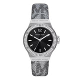 Michael Kors Lennox Quartz Black Dial Grey Leather Strap Watch For Women - MK7309 Buy Now By Michael Kors