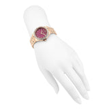 Michael Kors Lennox Analog Pink Dial Rose Gold Steel Strap Watch For Women - MK7396 Buy Now By Michael Kors