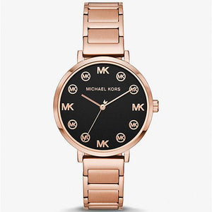 Michael Kors Addyson Quartz Black Dial Gold Steel Strap Watch for Women - MK7416 Buy Now By Michael Kors