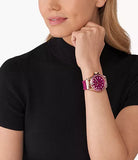 Michael Kors Everest Pave Crystals Pink Dial Pink Rubber Strap Watch for Women - MK7441 Buy Now By Michael Kors
