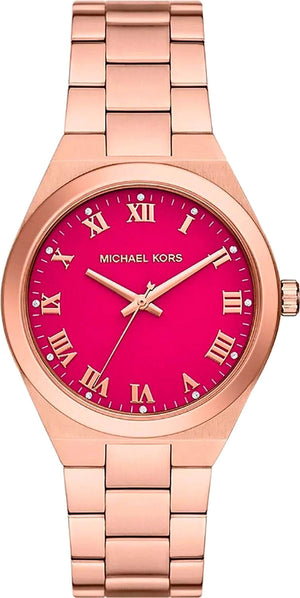 Michael Kors Lennox Analog Pink Dial Rose Gold Steel Strap Watch for Women - MK7462 Buy Now By Michael Kors