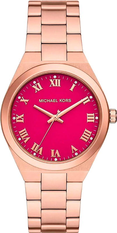 Michael Kors Lennox Analog Pink Dial Rose Gold Steel Strap Watch for Women - MK7462 Buy Now By Michael Kors