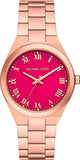 Michael Kors Lennox Analog Pink Dial Rose Gold Steel Strap Watch for Women - MK7462 Buy Now By Michael Kors