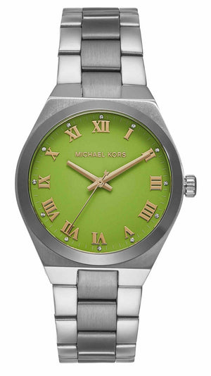 Michael Kors Lennox Three-Hand Green Dial Silver Steel Strap Watch for Women - MK7463 Buy Now By Michael Kors