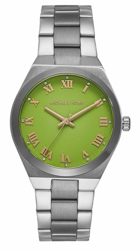 Michael Kors Lennox Three-Hand Green Dial Silver Steel Strap Watch for Women - MK7463 Buy Now By Michael Kors