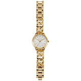 Michael Kors Runway Three-Hand White Dial Gold Steel Strap Watch for Women - MK7472 Buy Now By Michael Kors