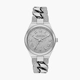 Michael Kors Lennox Pave Three-Hand Crystals Silver Dial Silver Steel Strap Watch for Women - MK7488 Buy Now By Michael Kors