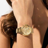 Michael Kors Maren Chronograph Gold Dial Gold Steel Strap Watch for Women - MK7493 Buy Now By Michael Kors