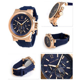 Michael Kors Dylan Blue Dial Blue Rubber Strap Watch for Men - MK8295 Buy Now By Michael Kors