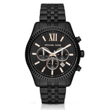 Michael Kors Lexington Chronograph Black Dial Black Steel Strap Watch For Men - MK8467 Buy Now By Michael Kors