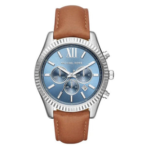 Michael Kors Lexington Chronograph Blue Dial Brown Leather Strap Watch For Men - MK8537 Buy Now By Michael Kors