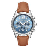 Michael Kors Lexington Chronograph Blue Dial Brown Leather Strap Watch For Men - MK8537 Buy Now By Michael Kors