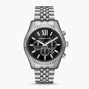Michael Kors Lexington Chronograph Black Dial Black Steel Strap Watch For Men - MK8602 Buy Now By Michael Kors