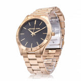 Michael Kors Slim Runway Quartz Black Dial Gold Steel Strap Watch For Men - MK8621 Buy Now By Michael Kors