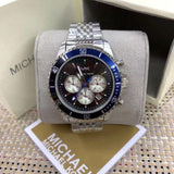 Michael Kors Bayville Chronograph Black Dial Silver Steel Strap Watch For Men - MK8749 Buy Now By Michael Kors