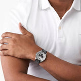 Michael Kors Brecken Chronograph Silver Dial Grey Leather Strap Watch For Men - MK8922 Buy Now By Michael Kors