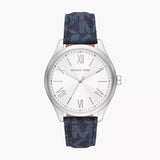 Michael Kors Benning Three Hand Silver Dial Blue Leather Strap Watch For Men - MK8930 Buy Now By Michael Kors