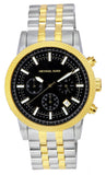 Michael Kors Hutton Chronograph Black Dial Two Tone Steel Strap Watch For Men - MK8954 Buy Now By Michael Kors