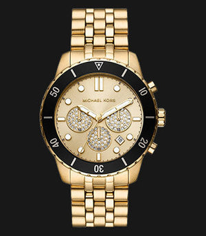 Michael Kors Cunningham Chronograph Gold Dial Gold Steel Strap Watch For Men - MK8963 Buy Now By Michael Kors