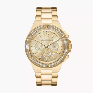 Michael Kors Lennox Chronograph Gold Dial Gold Steel Strap Watch For Men - MK8989 Buy Now By Michael Kors