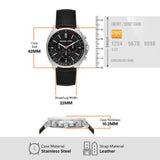 Michael Kors Sullivan Chronograph Black Dial Black Leather Strap Watch For Men - MK8997 Buy Now By Michael Kors