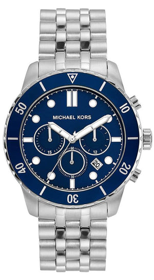 Michael Kors Cunningham Chronograph Blue Dial Silver Steel Strap Watch For Men - MK8999 Buy Now By Michael Kors