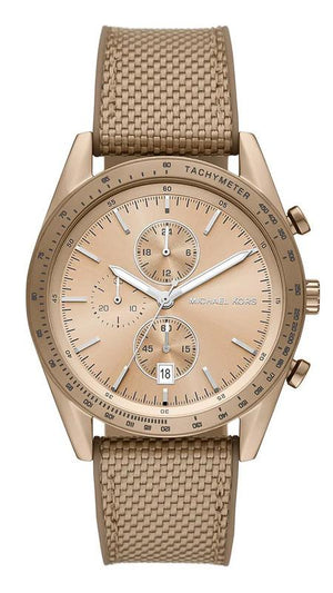 Michael Kors Warren Chronograph Beige Dial Beige Nylon Strap Watch for Men - MK9145 Buy Now By Michael Kors