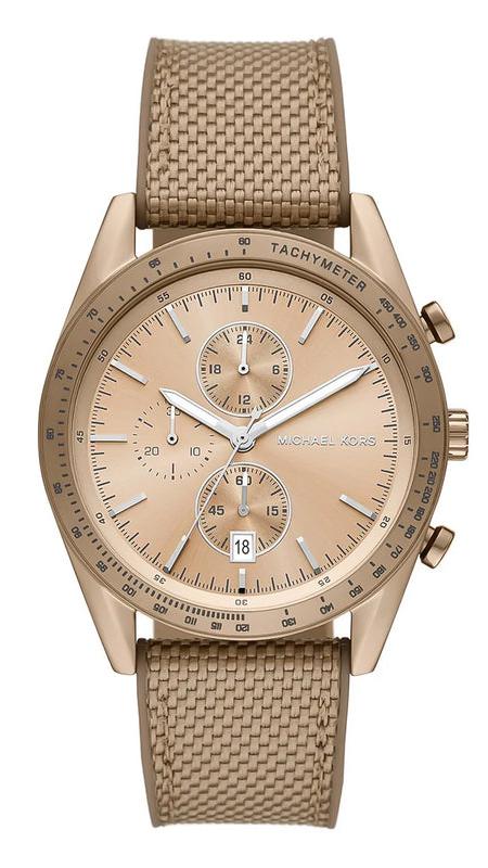 Michael Kors Warren Chronograph Beige Dial Beige Nylon Strap Watch for Men - MK9145 Buy Now By Michael Kors