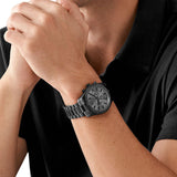 Michael Kors Lexington Chronograph Black Dial Black Steel Strap Watch for Men - MK9154 Buy Now By Michael Kors