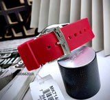 Michael Kors Janelle Three Hand Red Dial Red Rubber Strap Watch For Women - MK7144 Buy Now By Michael Kors